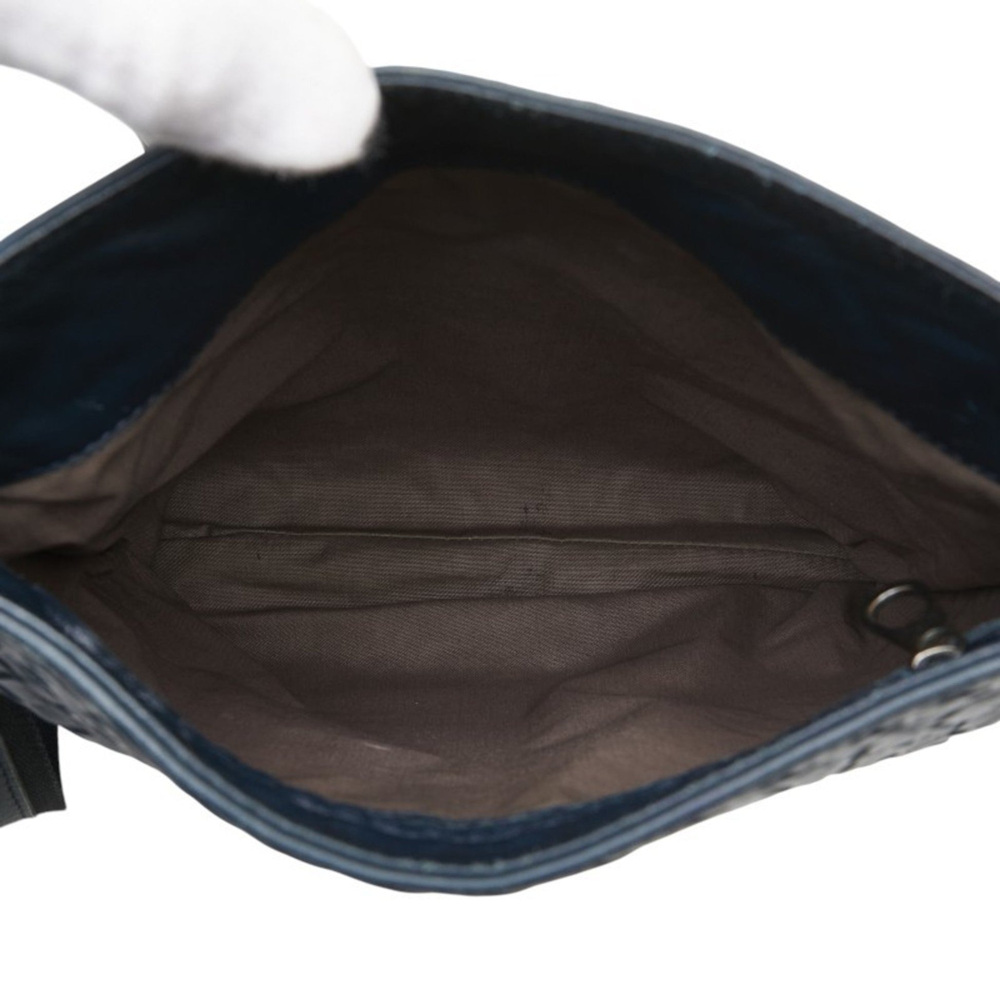 Bottega Veneta Intrecciato, Navy, Leather, shoulder