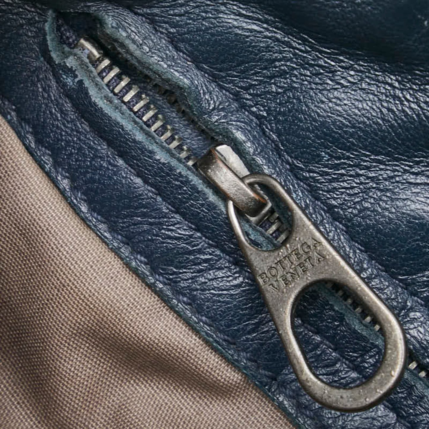 Bottega Veneta Intrecciato, Navy, Leather, shoulder