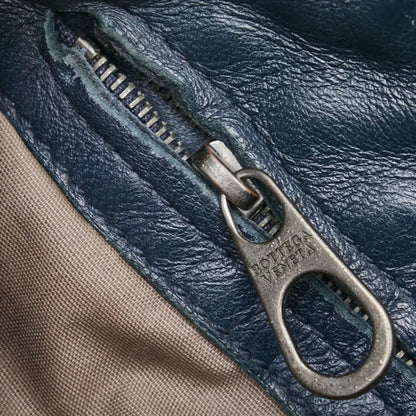 Bottega Veneta Intrecciato, Navy, Leather, shoulder
