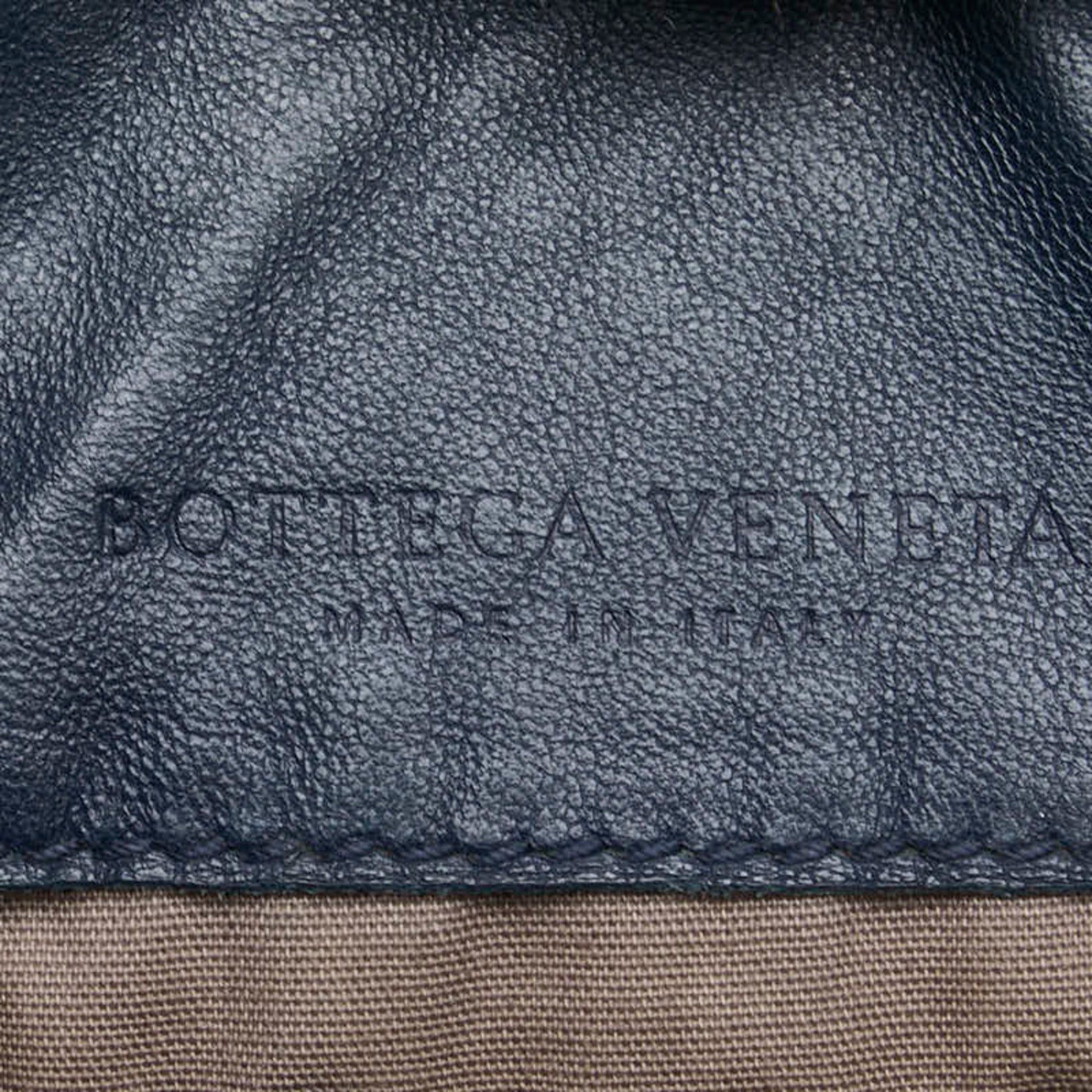 Bottega Veneta Intrecciato, Navy, Leather, shoulder