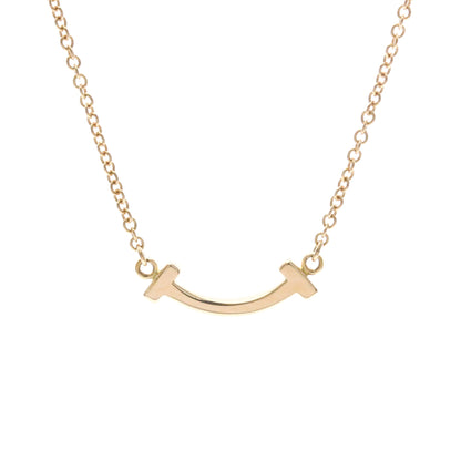 Tiffany & Co. T Smile Pendant 18K Rose Gold, Pink, Pink Gold, Necklace