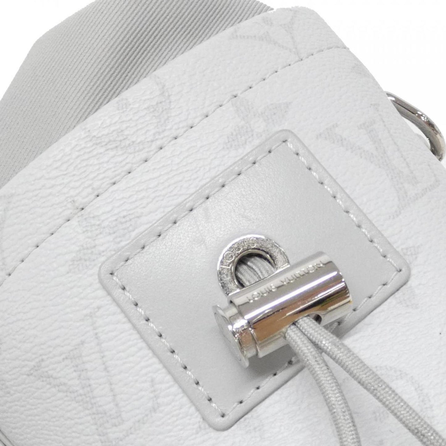 Louis Vuitton Chalk Nano, White, Canvas, shoulder