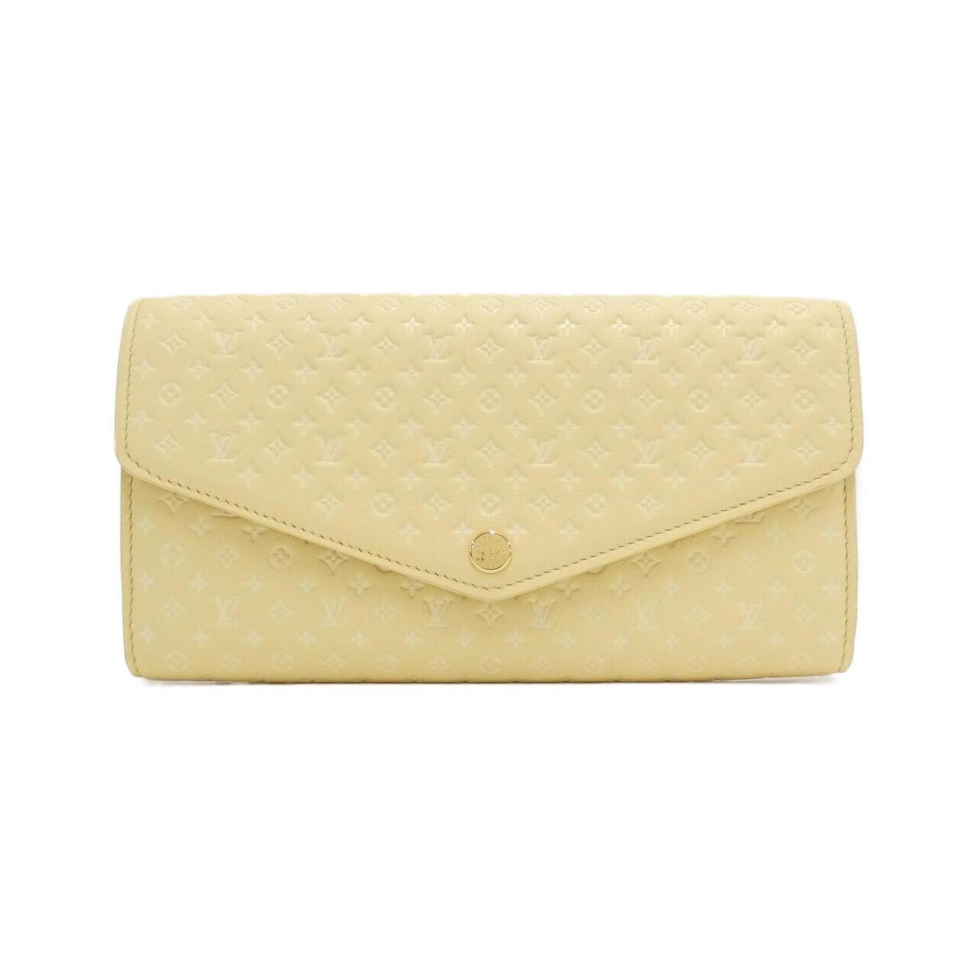 Louis Vuitton Sarah, Yellow, Leather, wallet