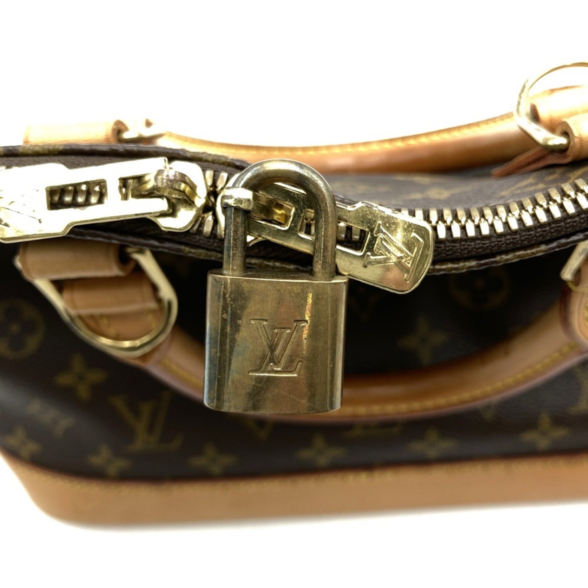 Louis Vuitton Alma, Brown, Canvas, handbag