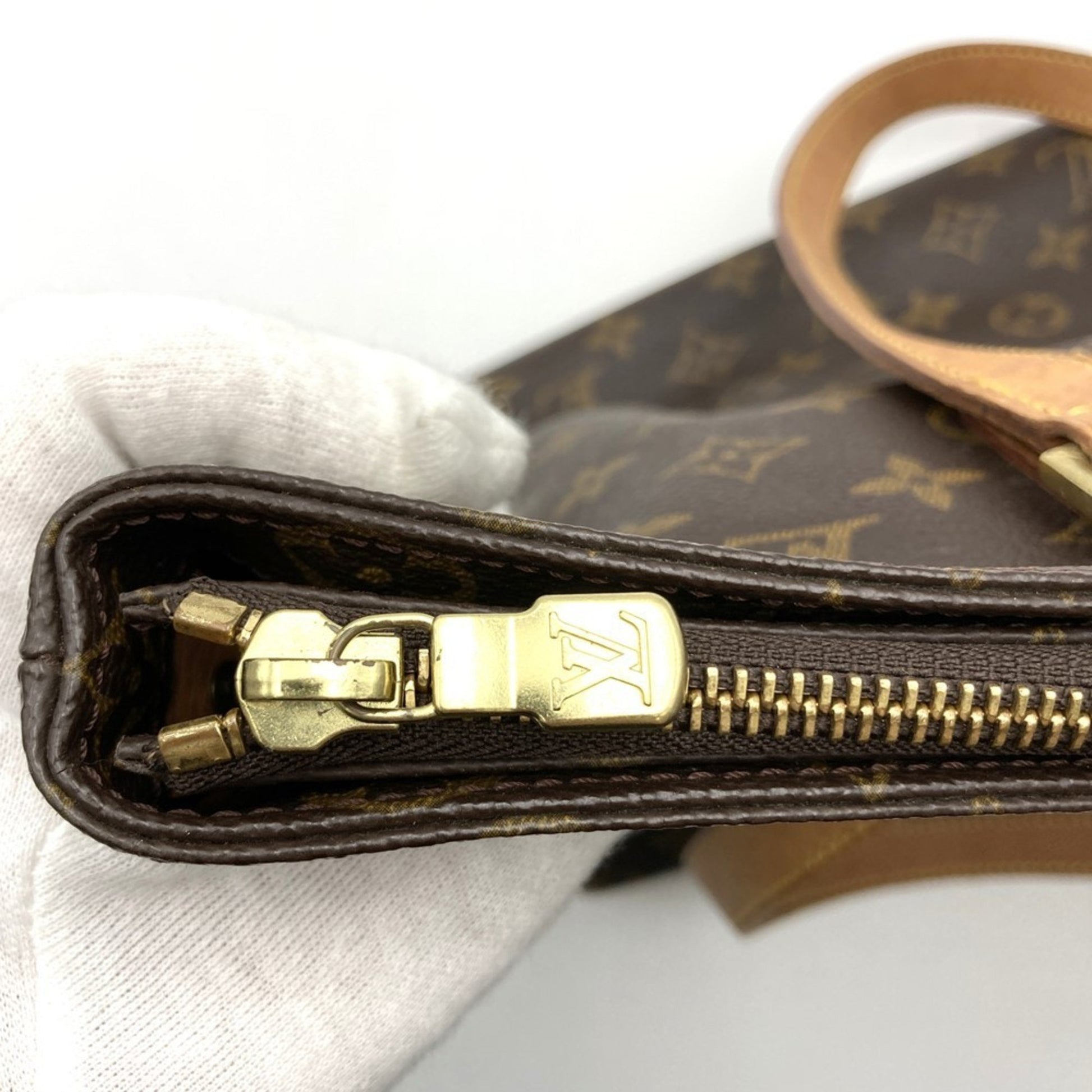 Louis Vuitton Mezzo, Brown, Canvas, tote