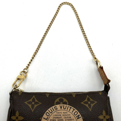 Louis Vuitton Mini Pochette Accessoires, Brown, Canvas, clutch