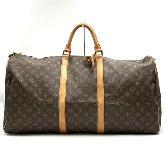 Louis Vuitton Keepall 60, Brown, Canvas, travel