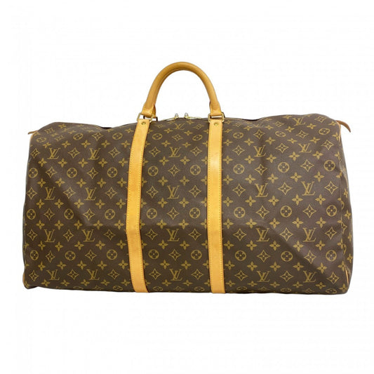 Louis Vuitton Keepall 60, Brown, Canvas, travel