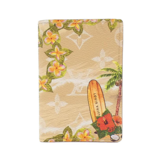 Louis Vuitton Organizer de poche, Beige, Canvas, wallet