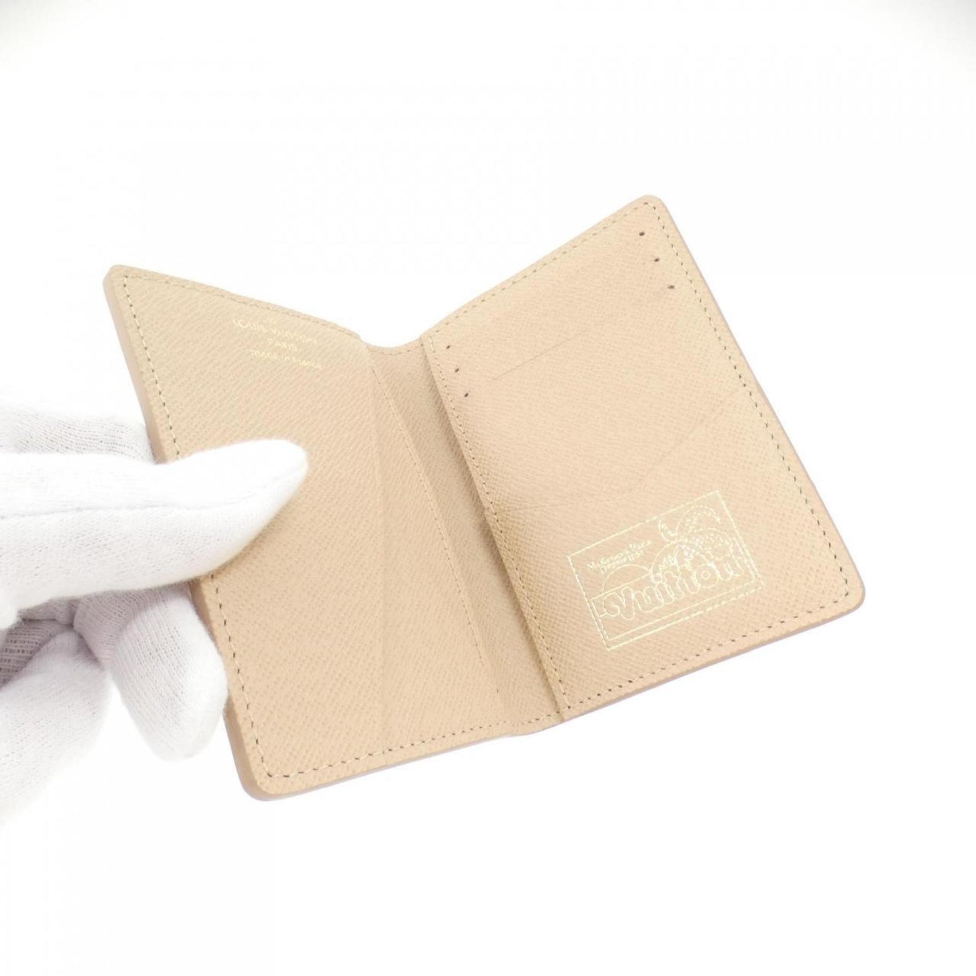 Louis Vuitton Organizer de poche, Beige, Canvas, wallet
