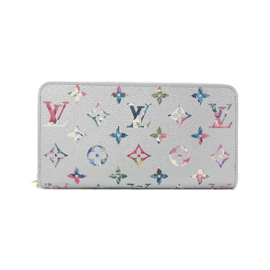 Louis Vuitton Zippy wallet, Silver, Canvas, wallet
