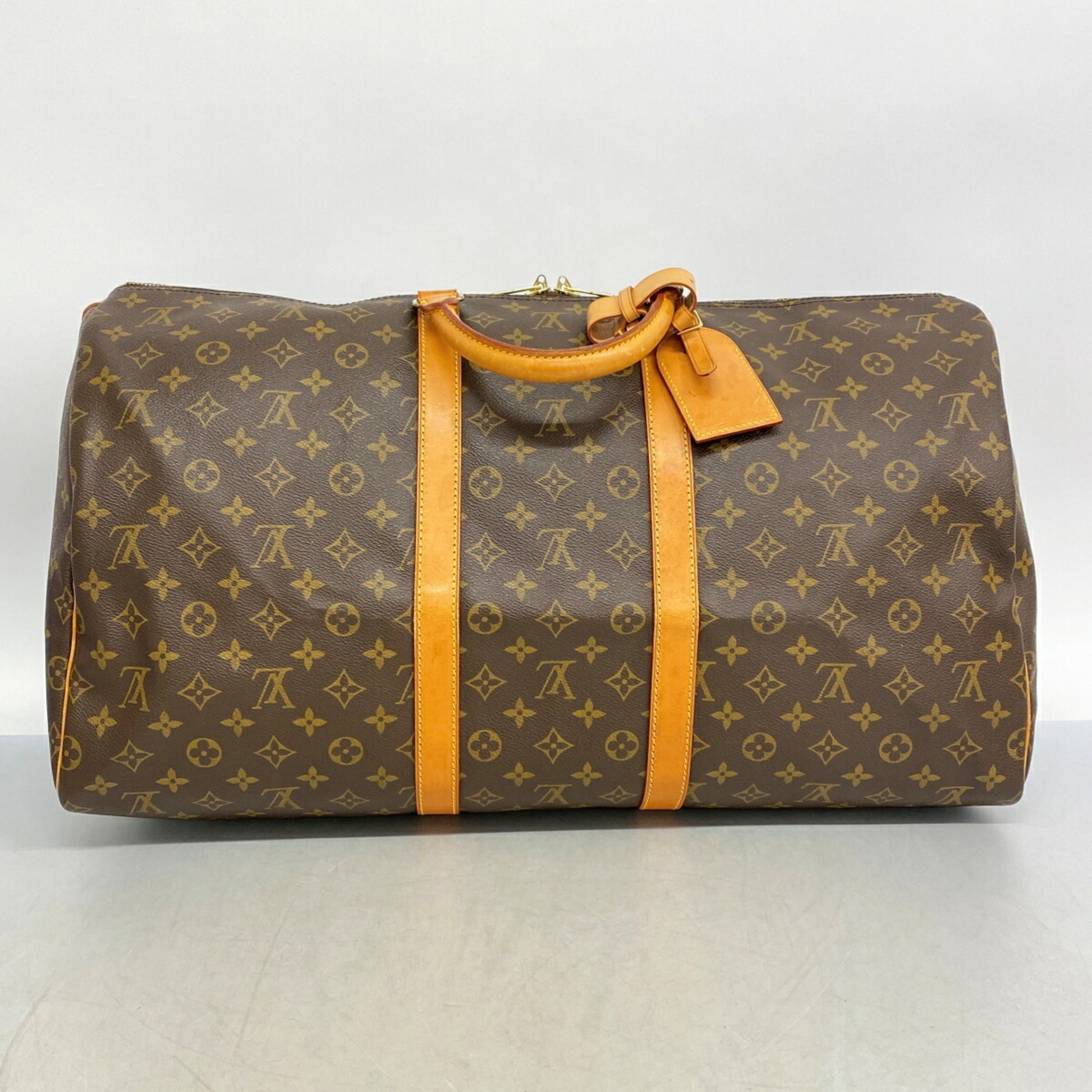 Louis Vuitton Keepall 55, Brown, Canvas, travel