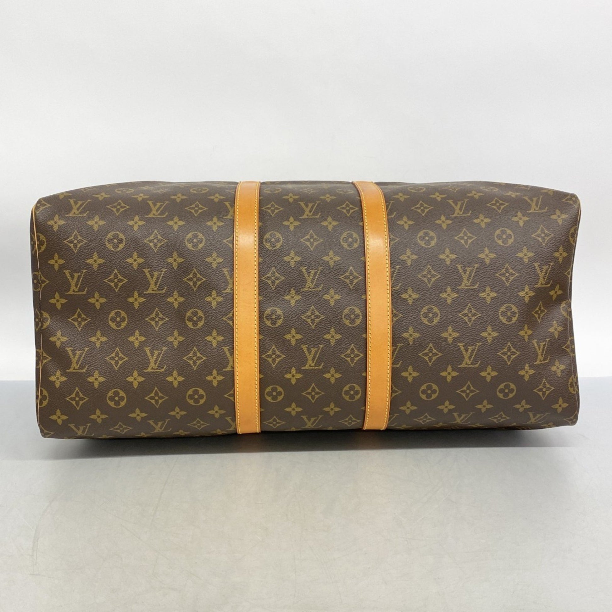 Louis Vuitton Keepall 55, Brown, Canvas, travel