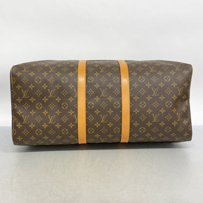 Louis Vuitton Keepall 55, Brown, Canvas, travel