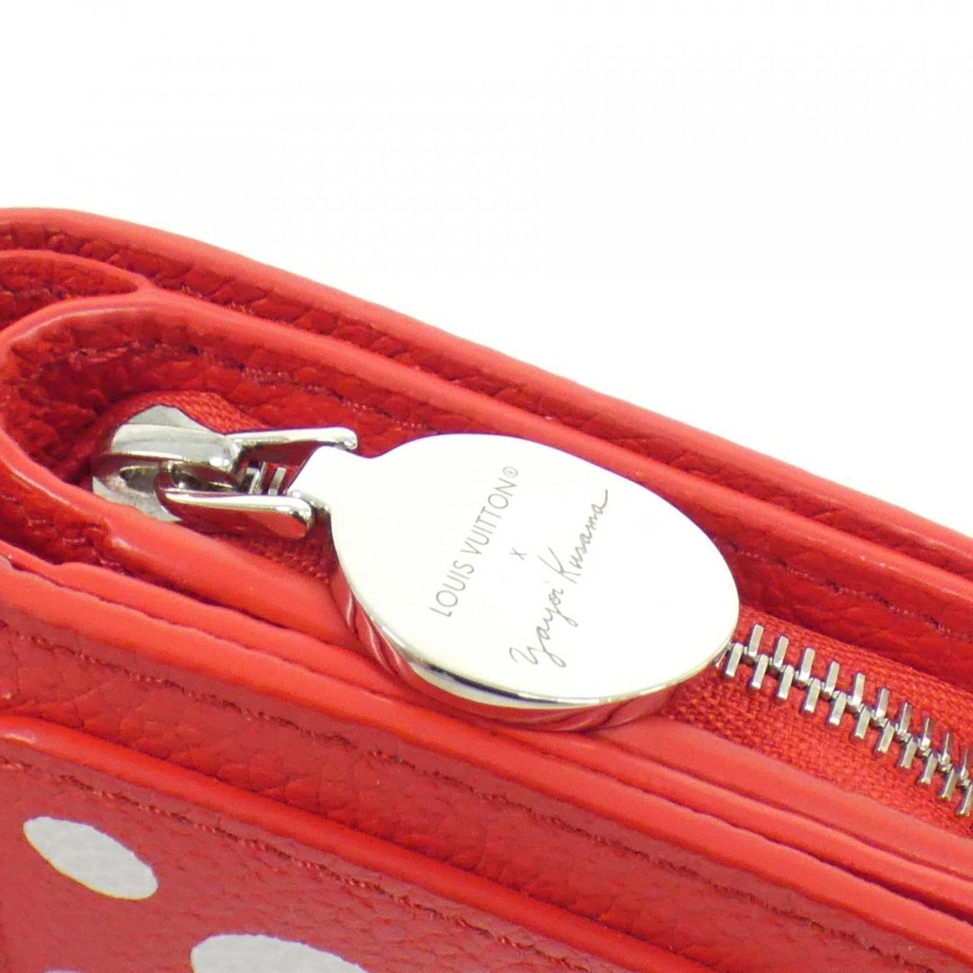 Louis Vuitton LV x YK, Red, Leather, wallet