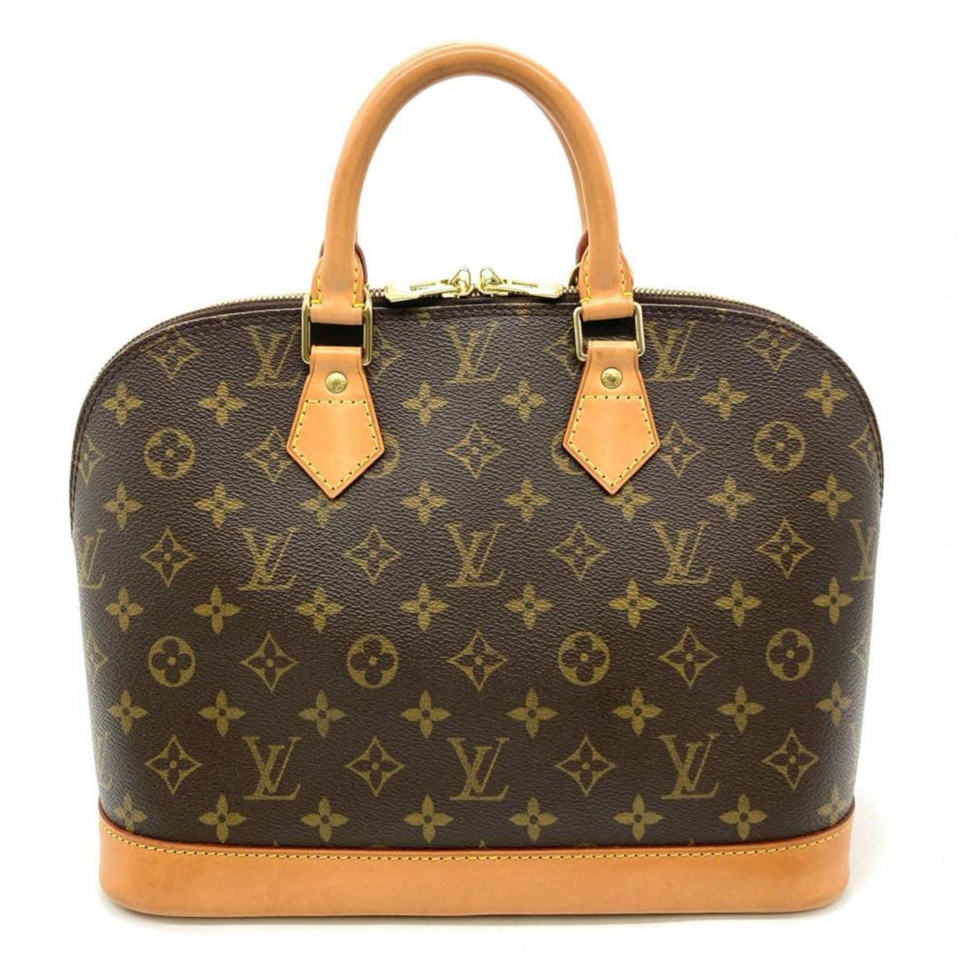Louis Vuitton Alma, Brown, Canvas, handbag