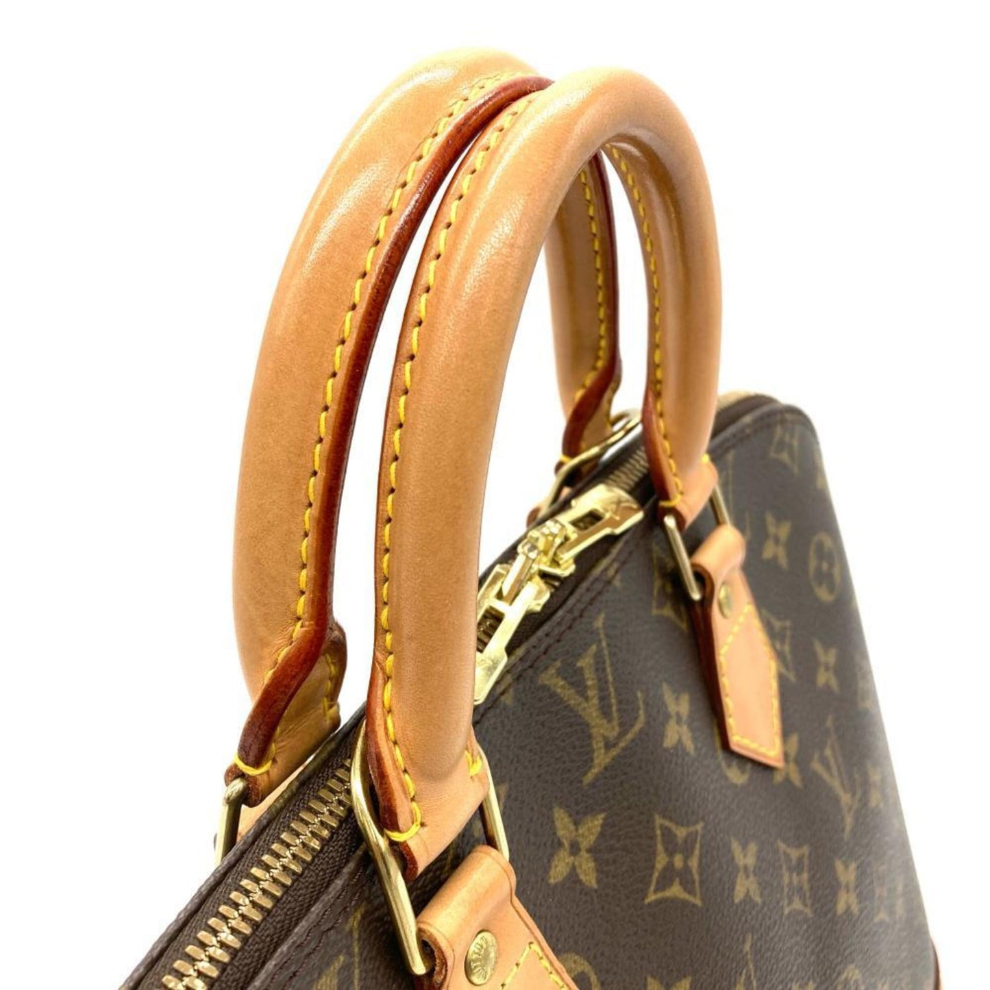 Louis Vuitton Alma, Brown, Canvas, handbag
