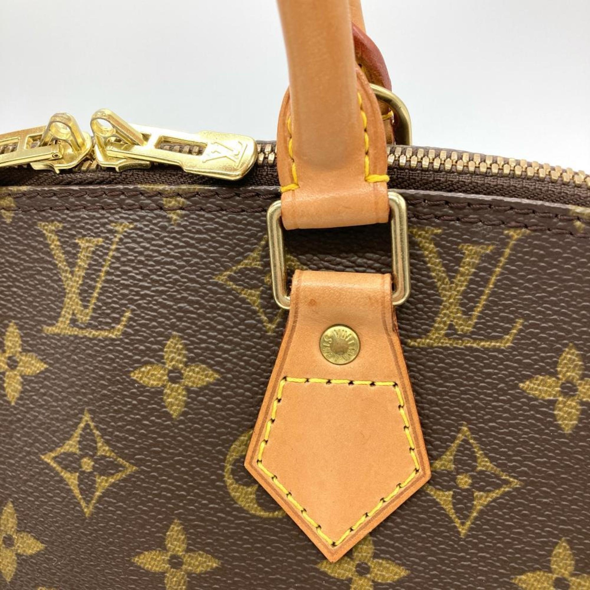 Louis Vuitton Alma, Brown, Canvas, handbag