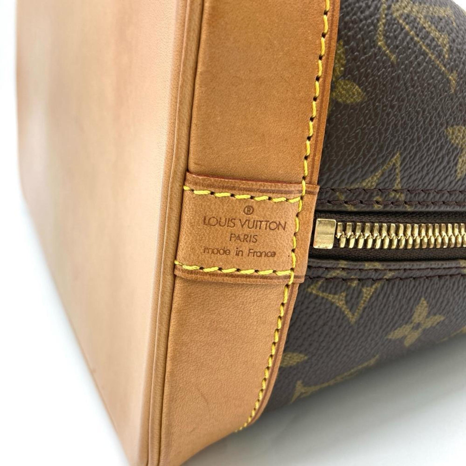 Louis Vuitton Alma, Brown, Canvas, handbag