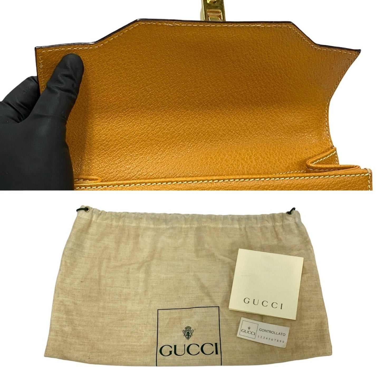 Gucci Lady Lock, Yellow, Leather, shoulder
