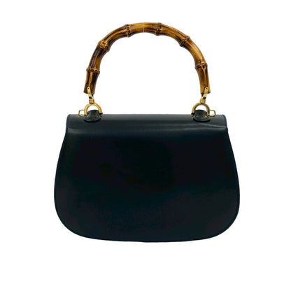 Gucci Bamboo, Navy, Leather, handbag