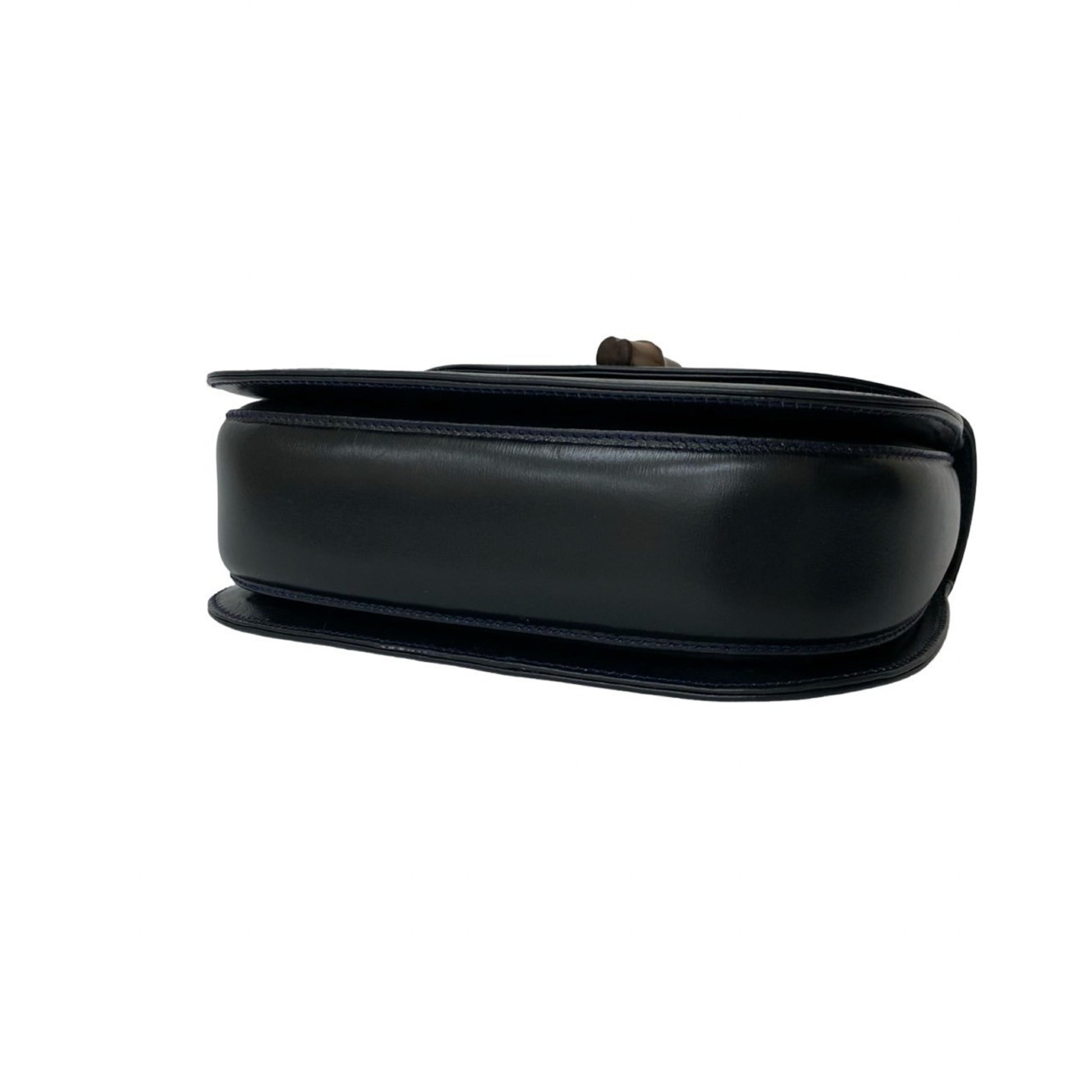 Gucci Bamboo, Navy, Leather, handbag
