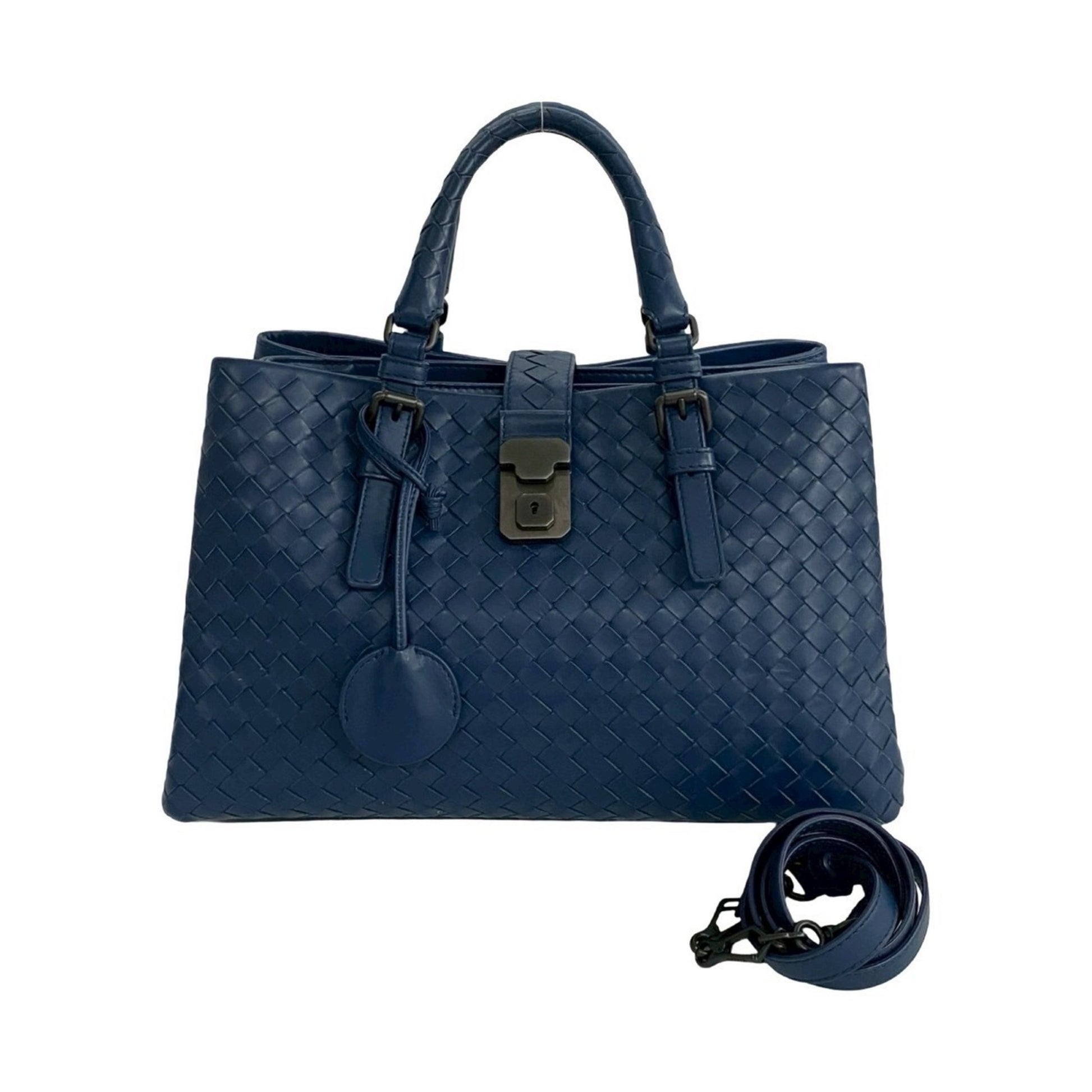 Bottega Veneta Roma, Blue, Leather, shoulder