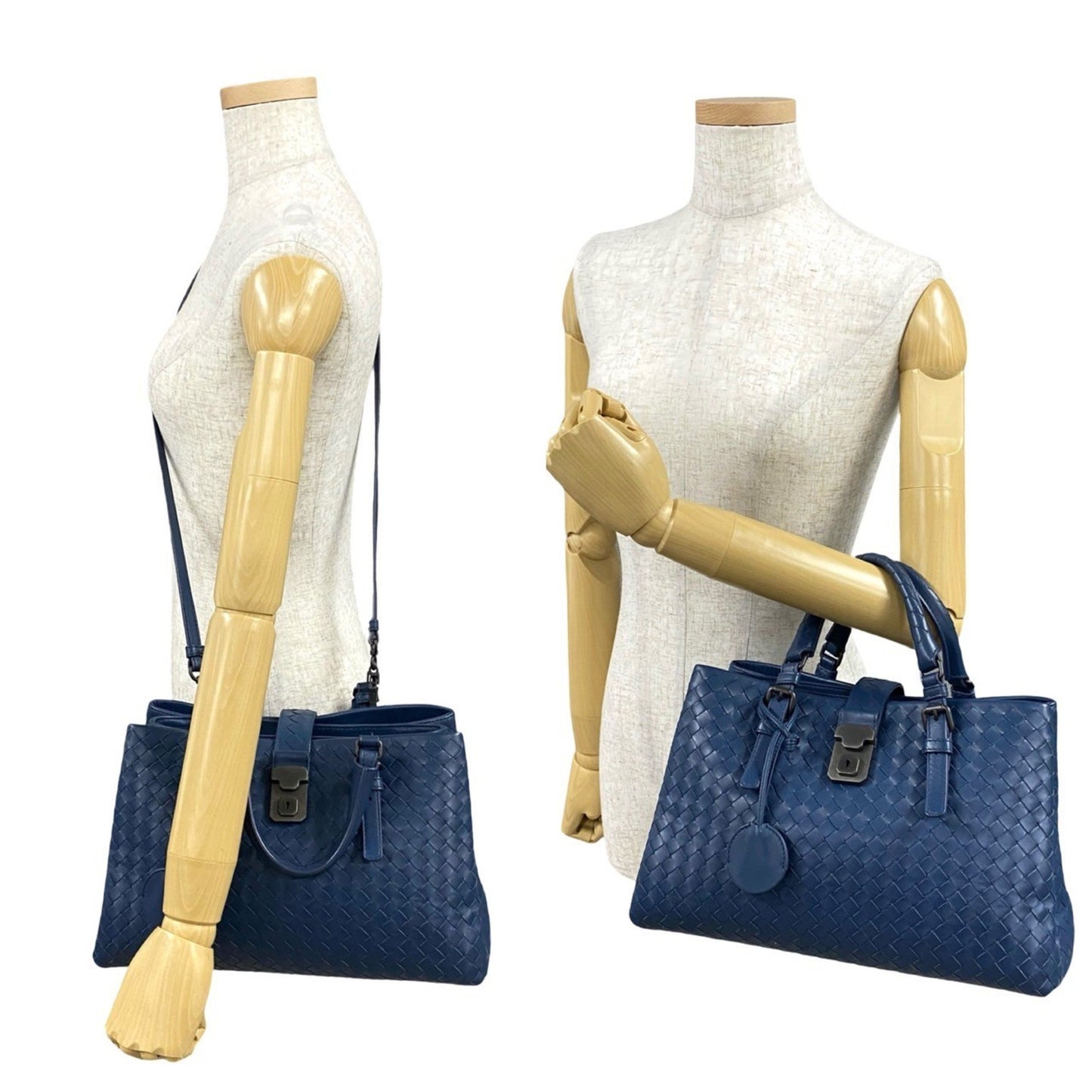 Bottega Veneta Roma, Blue, Leather, shoulder