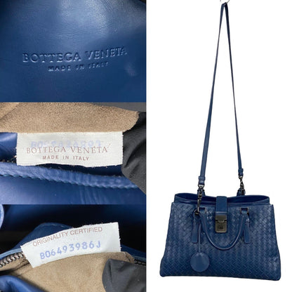 Bottega Veneta Roma, Blue, Leather, shoulder