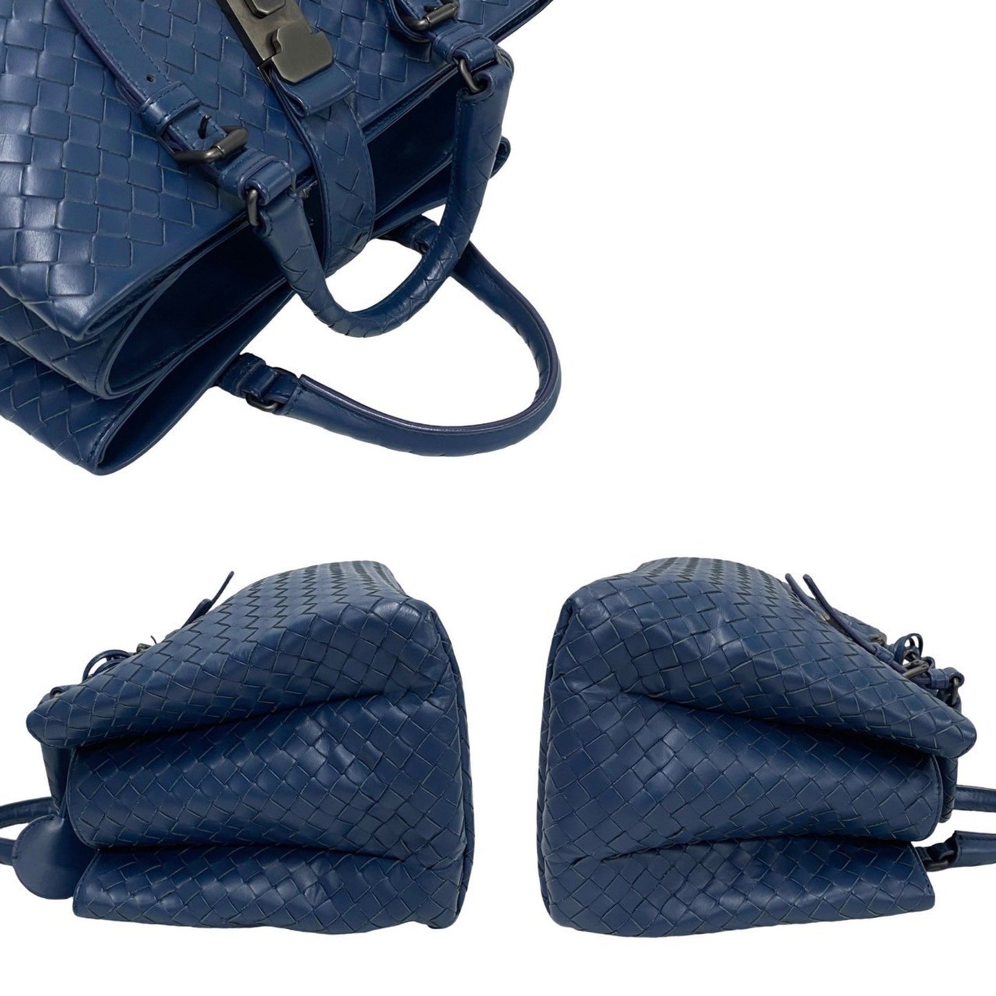 Bottega Veneta Roma, Blue, Leather, shoulder