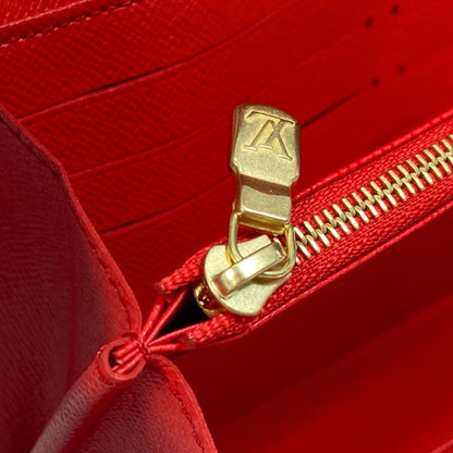 Louis Vuitton Sarah, Red, Canvas, wallet