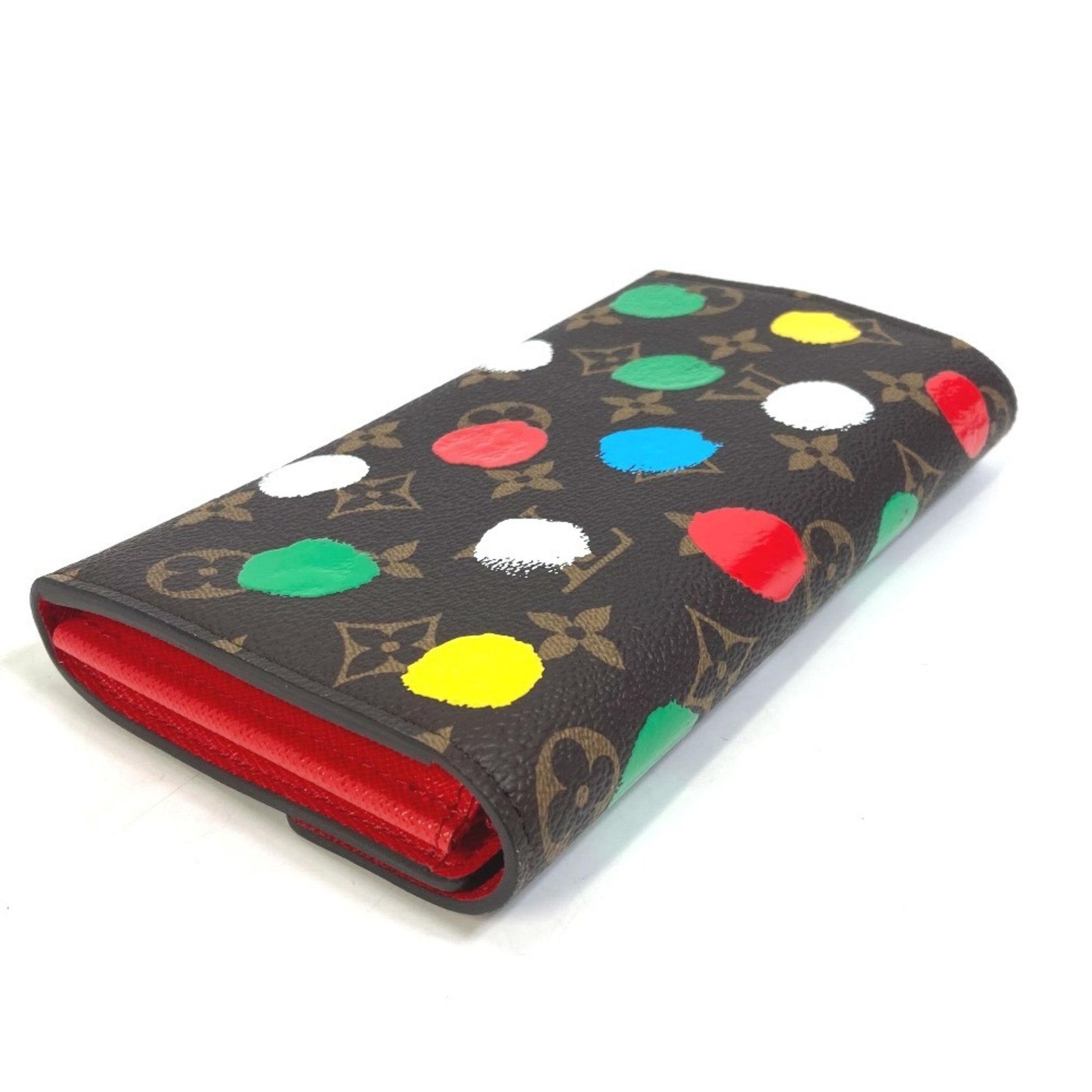 Louis Vuitton Sarah, Red, Canvas, wallet