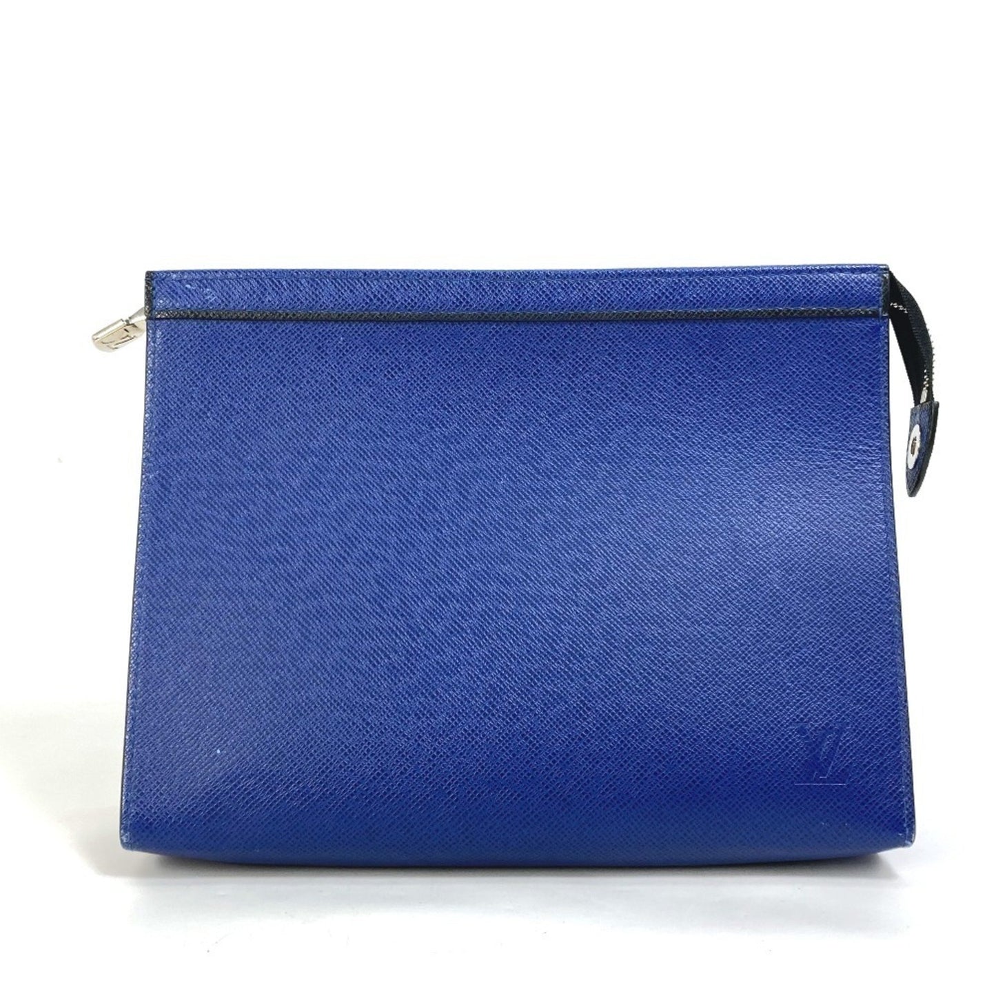 Louis Vuitton Pochette voyage, Blue, Leather, clutch