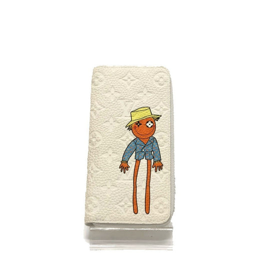 Louis Vuitton Zippy Wallet Vertical, White, Leather, wallet