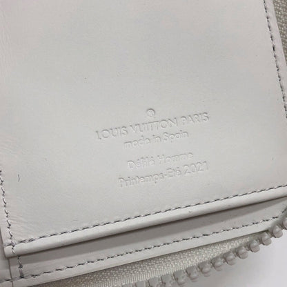 Louis Vuitton Zippy Wallet Vertical, White, Leather, wallet