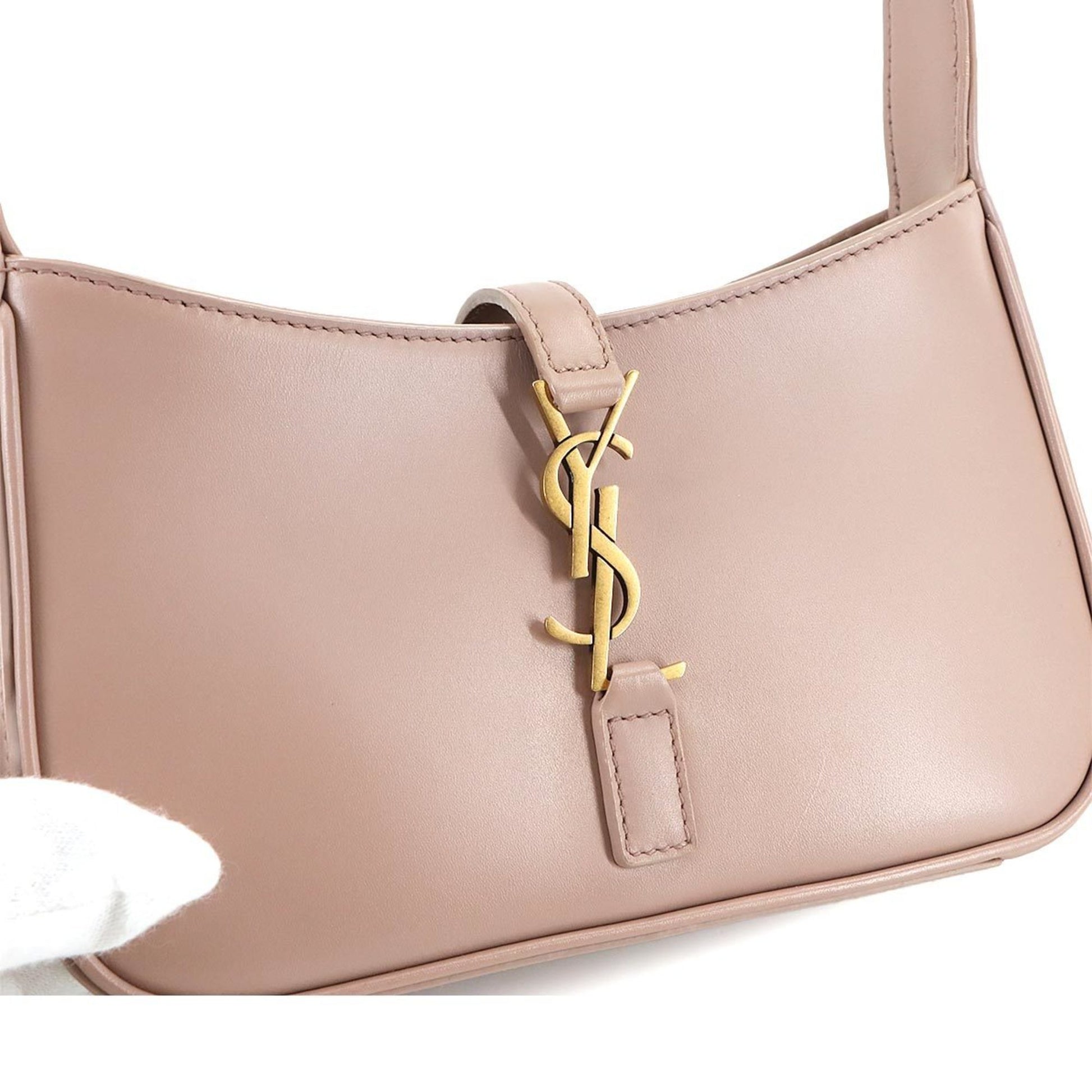 Saint Laurent LE 5 À 7, Pink, Leather, clutch