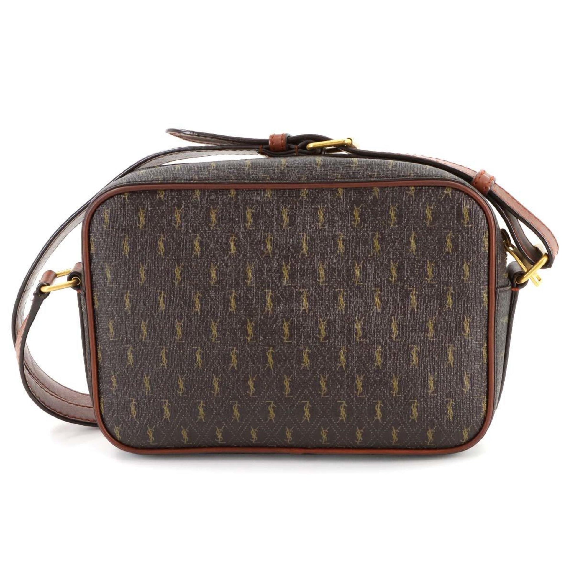 Saint Laurent Camera, Brown, Canvas, shoulder