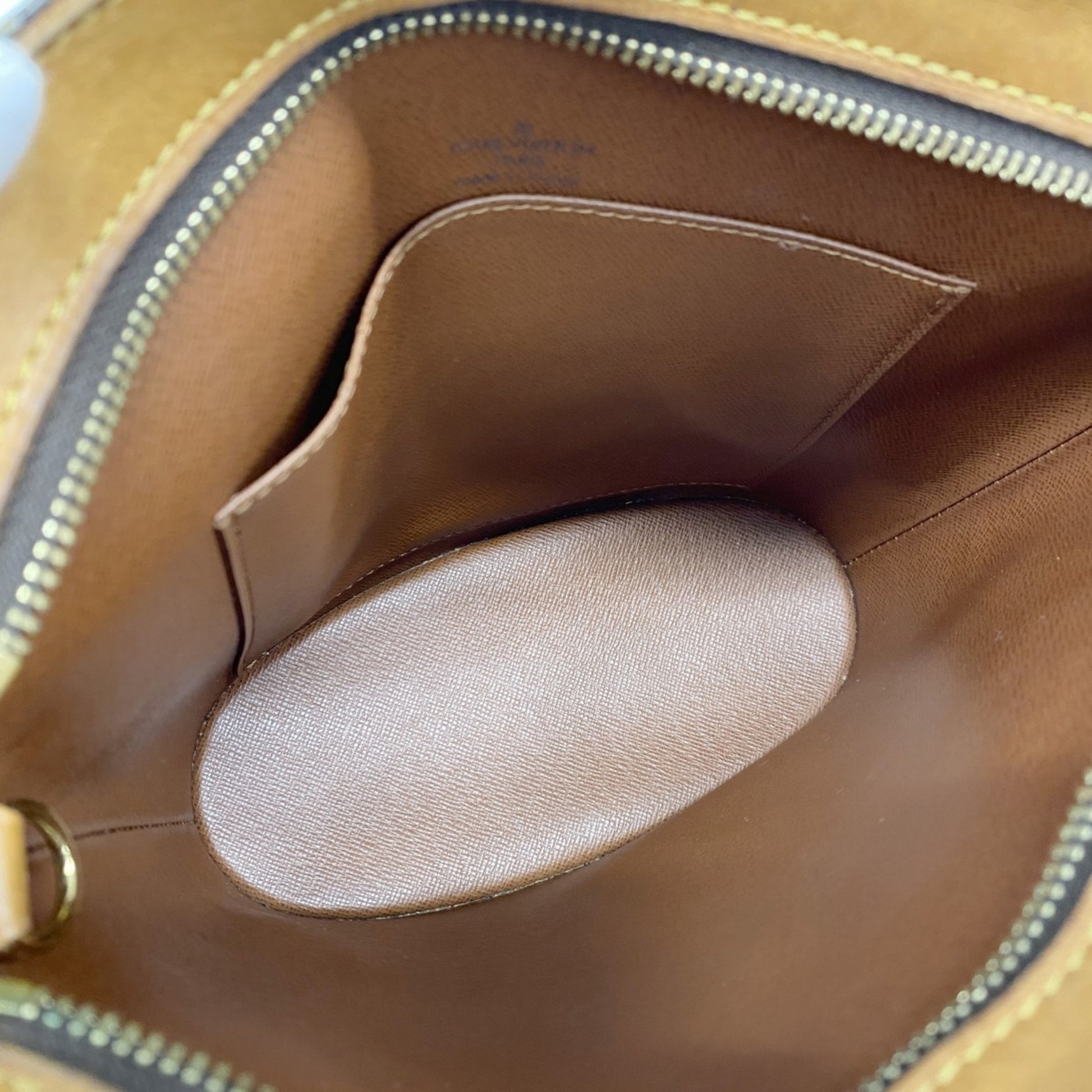 Louis Vuitton Drouot, Brown, Canvas, shoulder