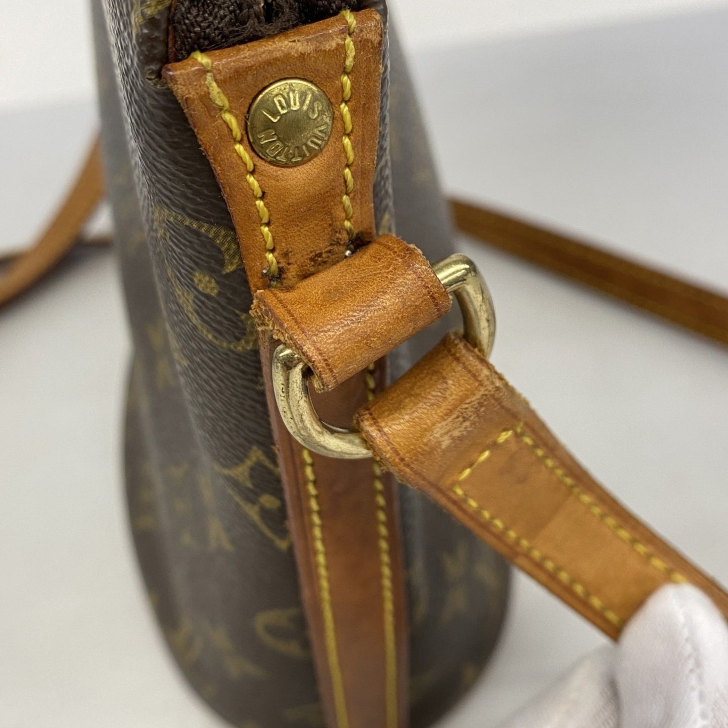 Louis Vuitton Drouot, Brown, Canvas, shoulder