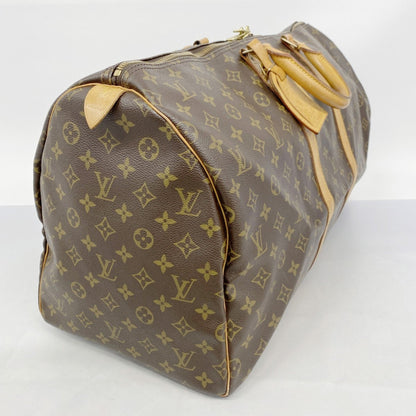 Louis Vuitton Keepall 55, Brown, Canvas, travel