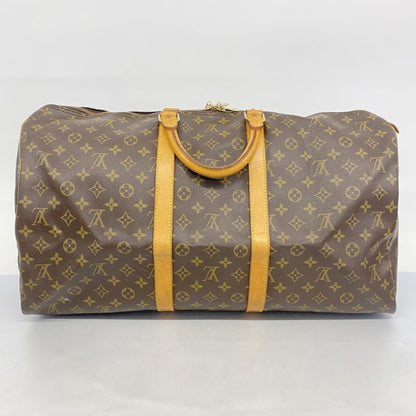 Louis Vuitton Keepall 55, Brown, Canvas, travel