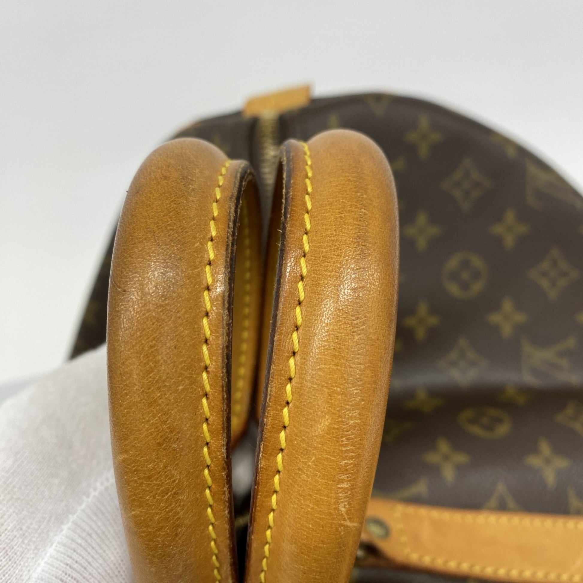 Louis Vuitton Keepall 55, Brown, Canvas, travel