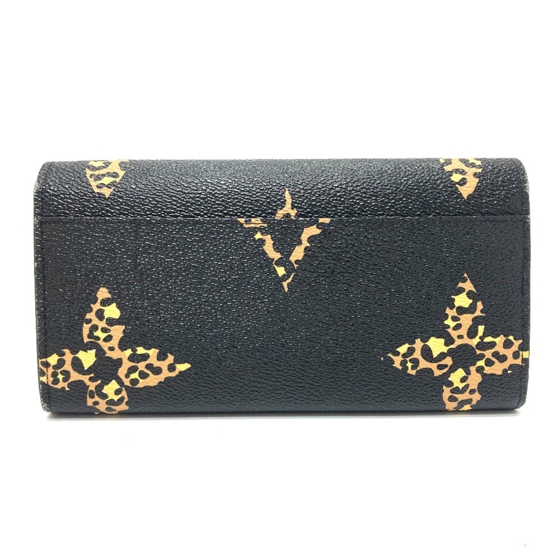Louis Vuitton Sarah, Black, Leather, wallet