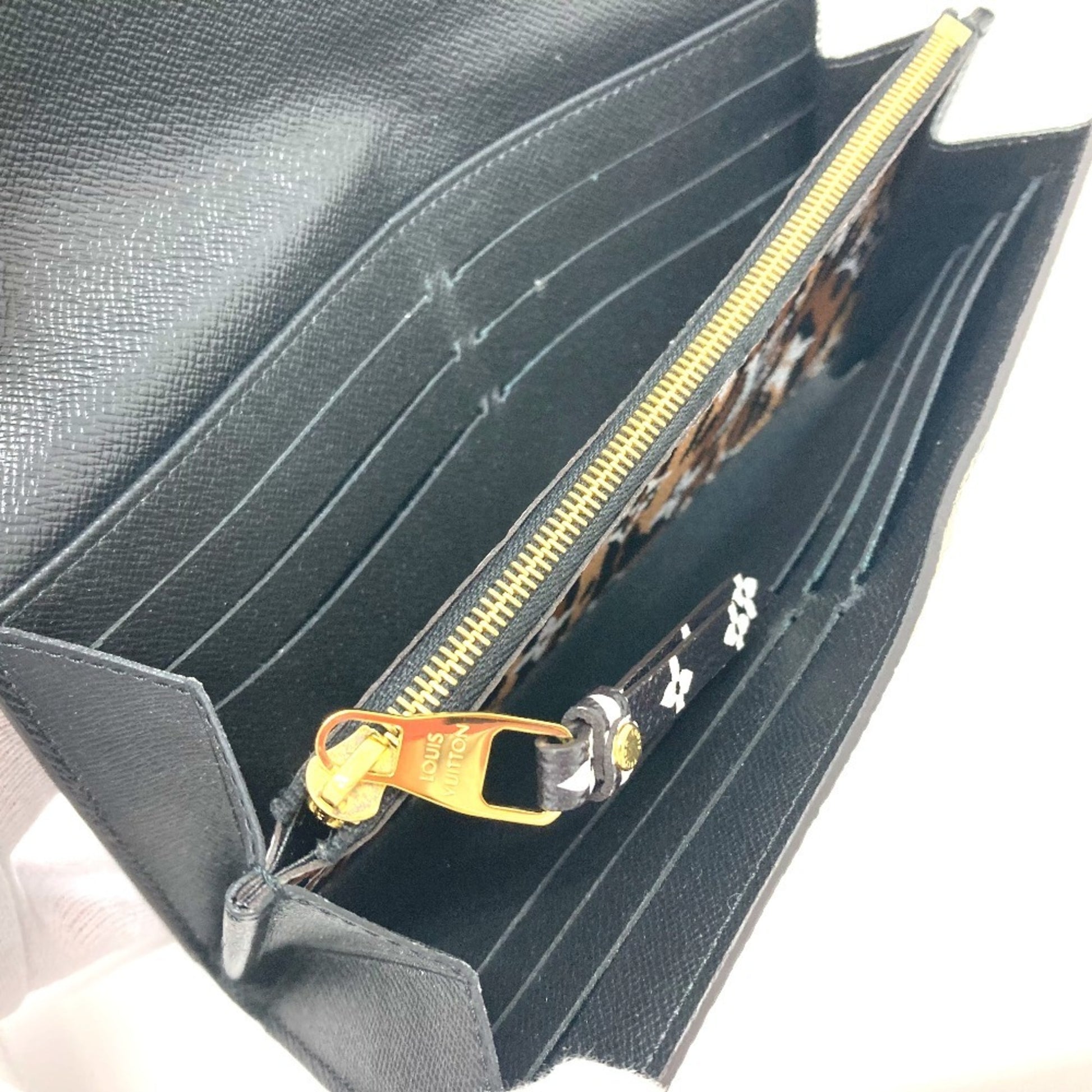 Louis Vuitton Sarah, Black, Leather, wallet