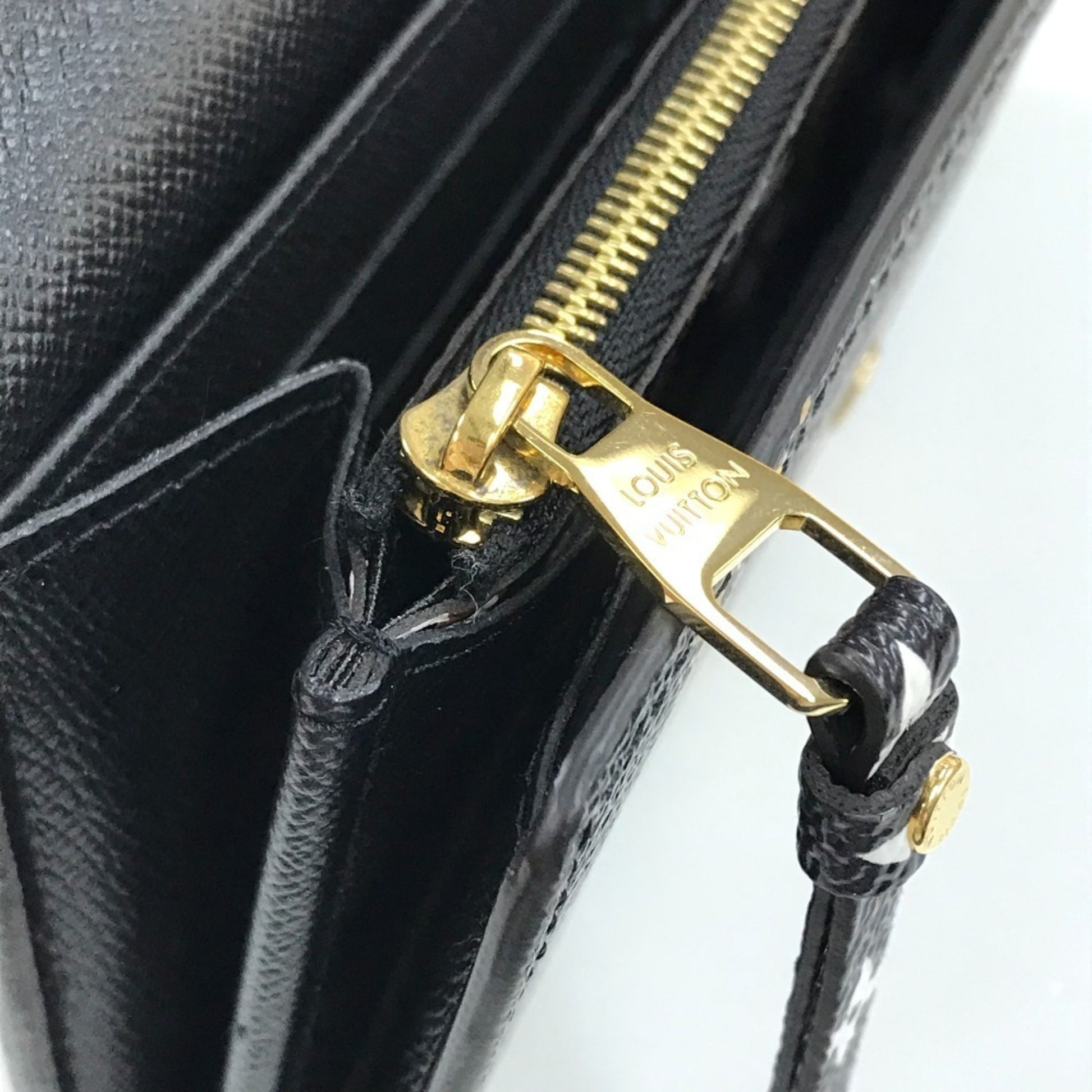 Louis Vuitton Sarah, Black, Leather, wallet