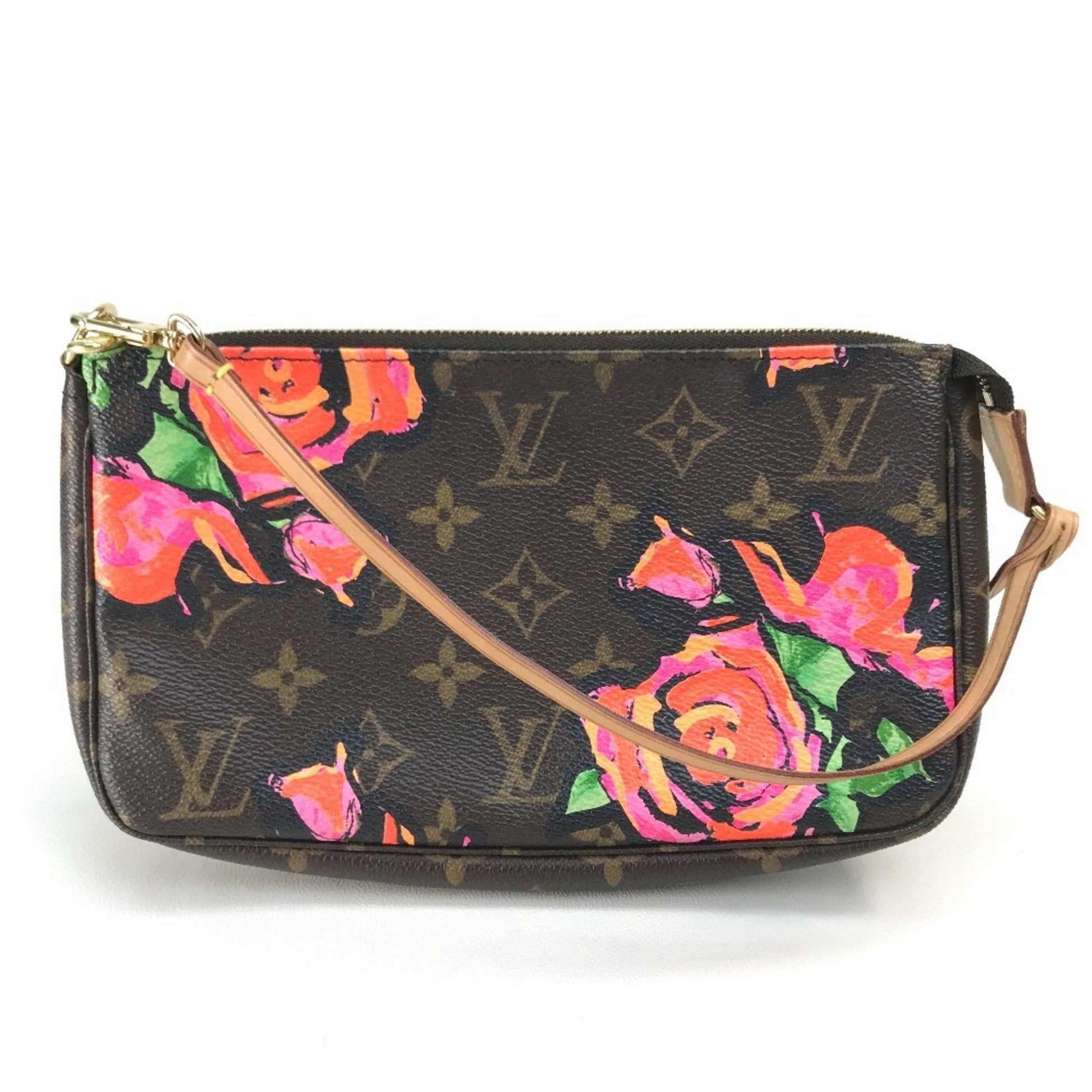 Louis Vuitton Pochette Accessoire, Brown, Canvas, clutch