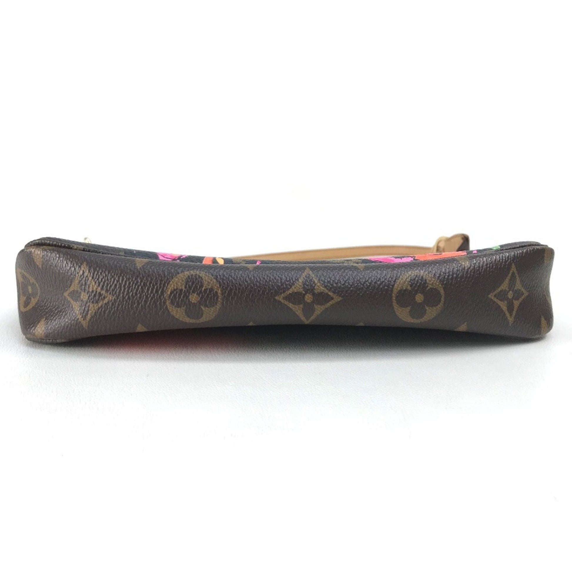 Louis Vuitton Pochette Accessoire, Brown, Canvas, clutch