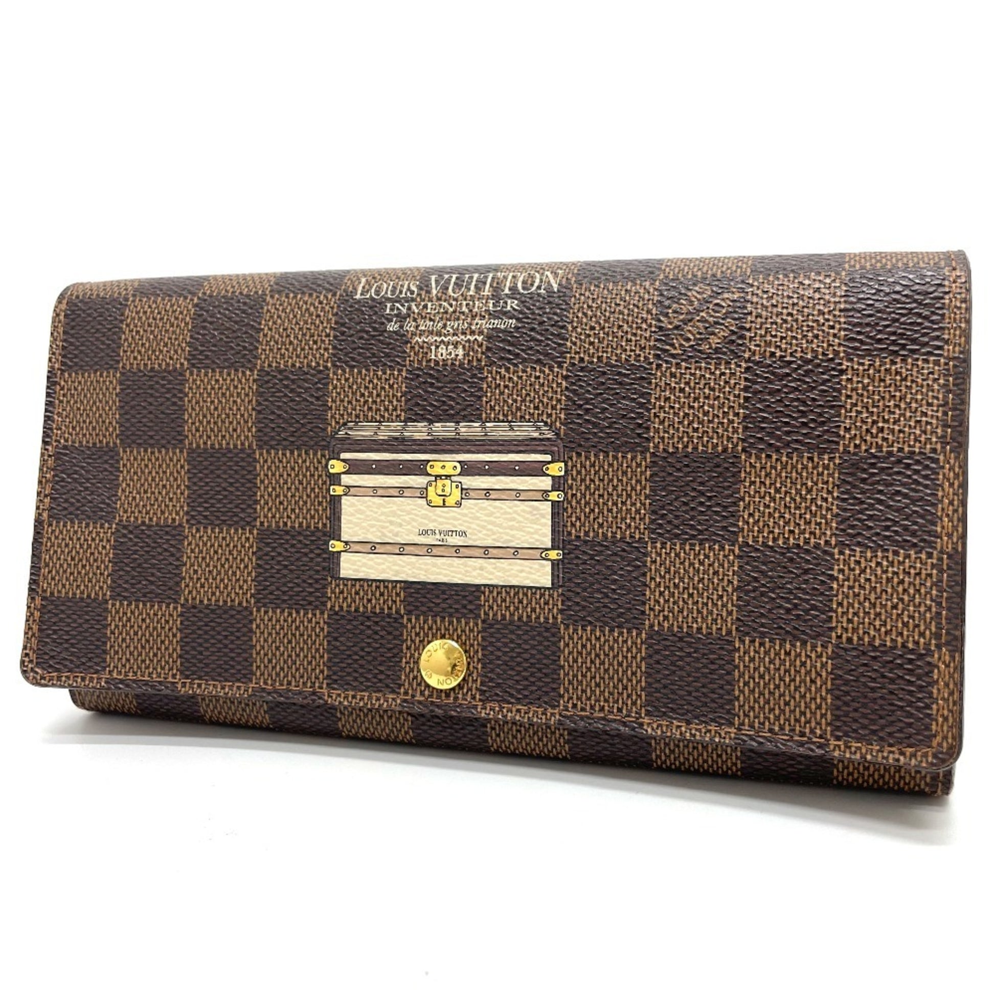 Louis Vuitton Sarah, Brown, Canvas, wallet