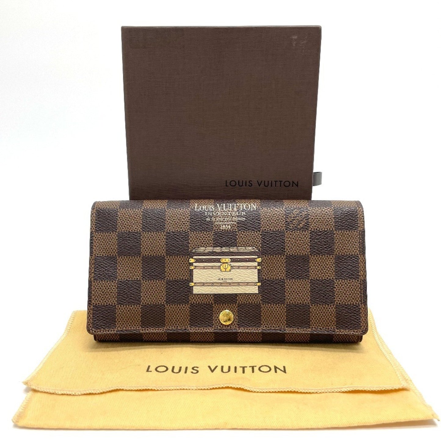 Louis Vuitton Sarah, Brown, Canvas, wallet