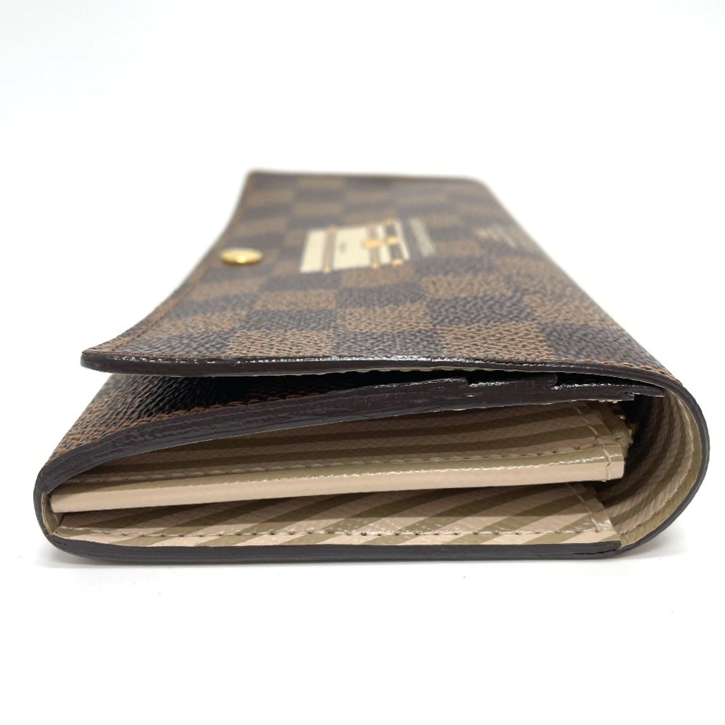 Louis Vuitton Sarah, Brown, Canvas, wallet